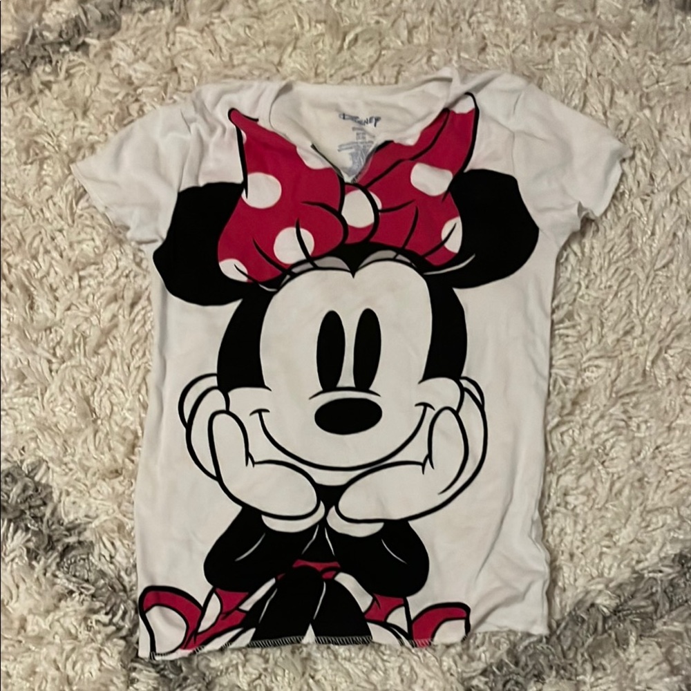 Disney Minnie Mouse Kids T-Shirt - White and Red